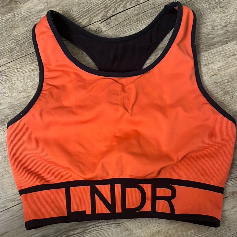 Orange and Black Racerback Sports Bra